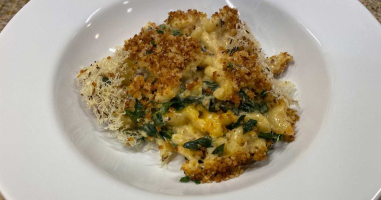 The Best Mac & Cheese with Pancetta and Swiss Chard