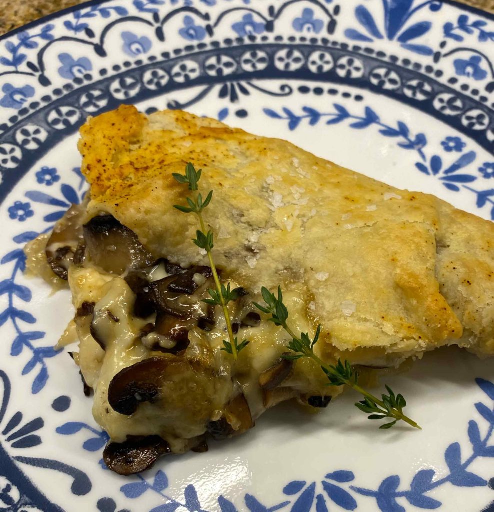 Mushroom galette slice